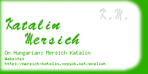 katalin mersich business card